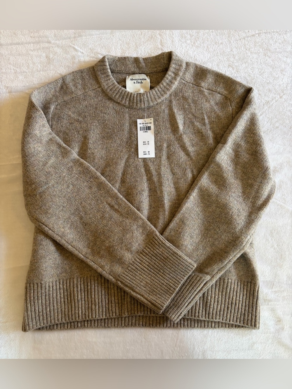 Abercrombie & Fitch Crewneck Sweater XS NWT Taupe